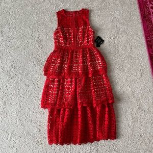 LULUS lace midi dress